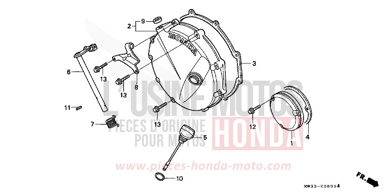 KUPPLUNGSDECKEL von CB Seven Fifty SCHWARZ (NH1F) von 1992